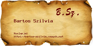 Bartos Szilvia névjegykártya